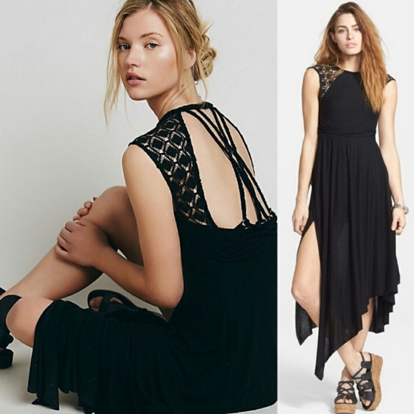 Free People Dresses & Skirts - Free People Boho Assymetrical Rope Maxi Dress NWT
